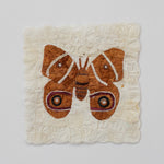 Fair Trade Handmade Ethically Sourced Madagascar Silk Moth Butterfly Wall Art Wall Decor Brown and White