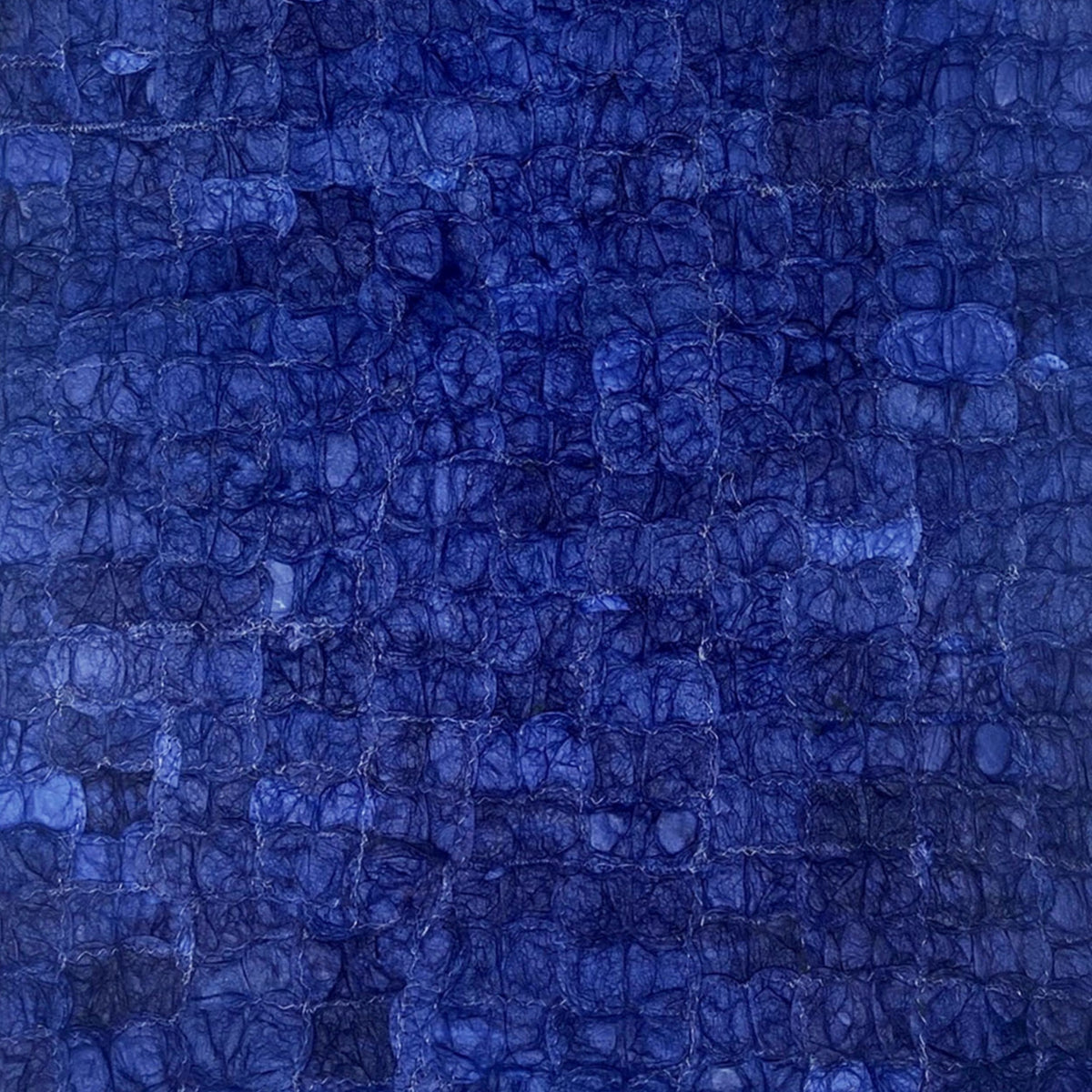 Handmade fair trade sustainably sourced ecofriendly Madagascar silk charger placemat, set of 2, table linens, navy blue sea blue sapphire