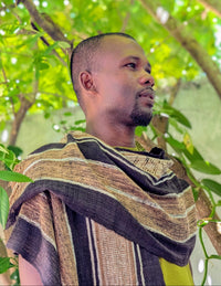 Anjara Tanana Madagascar fair trade wild silk scarf.