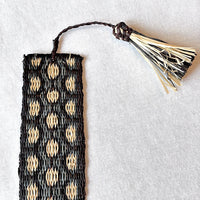 Cardwoven Raffia Bookmark - Charcoal