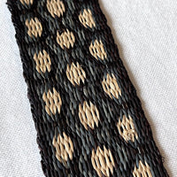 Cardwoven Raffia Bookmark - Charcoal