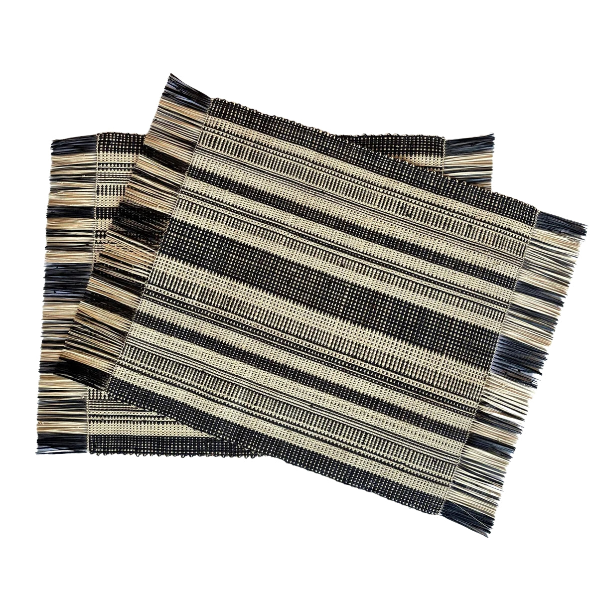 Raffia Placemat (Pair) - Handwoven Stripe
