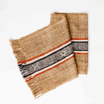 Naturally dyed Madagacar wild silk scarf, handwoven, handspun raw Borocera silk