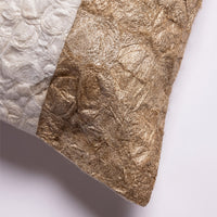 Ethically made fair trade undyed natural wild silk throw pillow cover handmade with mulberry silk and wild Madagascar silk 18"x18"