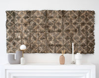 Naturally dyed Madagascar wild silk wall hanging, handmade fair trade ethically sourced, 30"x60" or 1 meter x 3 meters, large statement piece wall hanging, wall art, batik dyed, sage silver green grey gray