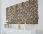 Plantaardig geverfde wilde zijde muur opknoping- Diamond patroon - natuurlijke salie