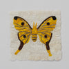 Fair Trade Handmade Ethically Sourced Madagascar Silk Moth Butterfly Wall Art Wall Decor Yellow and White