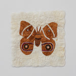 Handmade Fair Trade White and Brown Madagascar Silk Butterfly Wall Art Decor