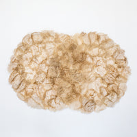 Handmade fair trade Madagascar wild silk placemats chargers, set of two. Undyed, natural, linen colored. Rustic table linens.