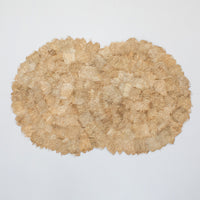 Madagascar wild silk placemats chargers, undyed all natural silk rustic table decor, set of 2