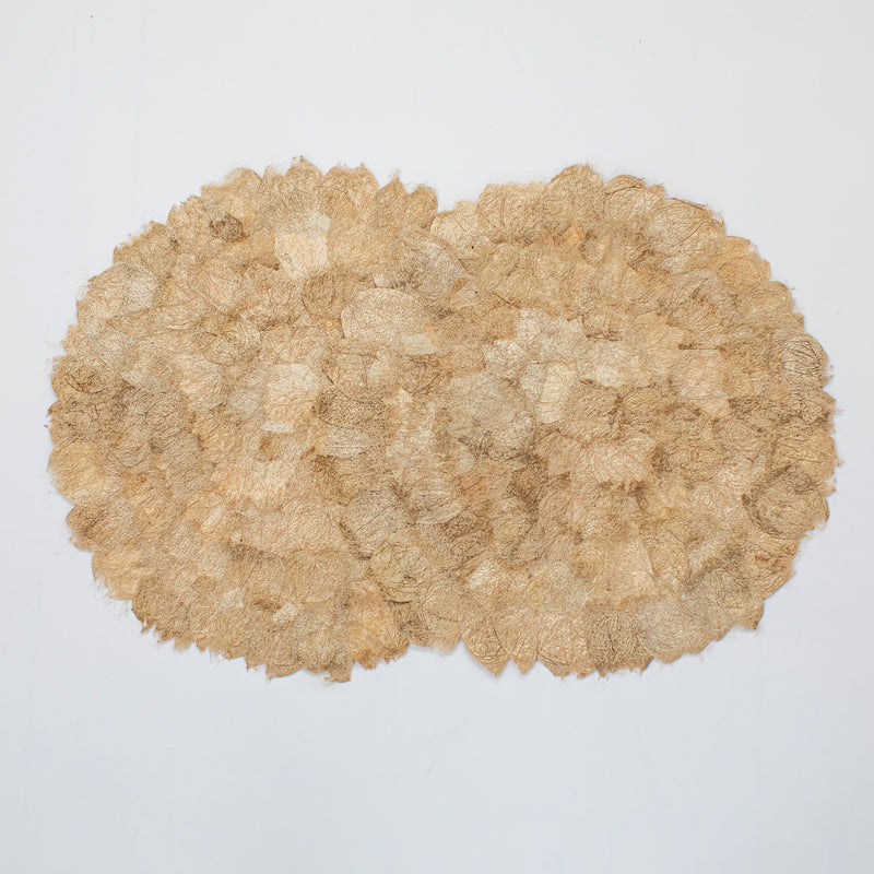 Madagascar wild silk placemats chargers, undyed all natural silk rustic table decor, set of 2