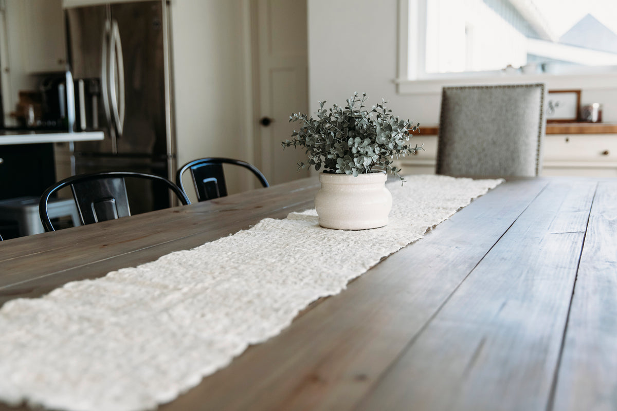 Chemin de table en soie de mûrier